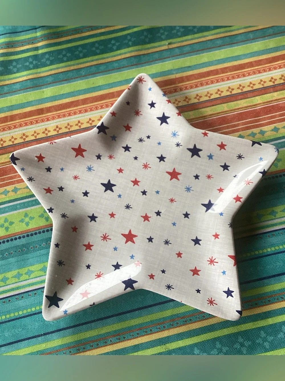 Sur La Table RWB Star Shaped Appetizer Plates - set of 12
